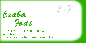 csaba fodi business card